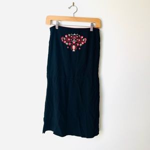 Sunahara Strapless Black Red Dress